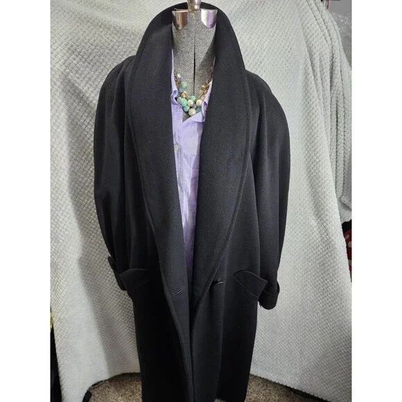 Ashley Scott Vintage Wool Coat Womens Vintage Long Overcoat Classic USA XL - Picture 2 of 5